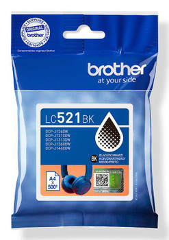 Brother LC521BK Genuine Ink Cartridge - Black LC521BK
