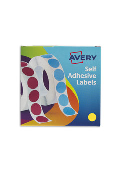 Avery Labels In Dispenser Round 19Mm Diameter Yellow Pack 1120 Labels 24-508 24-508