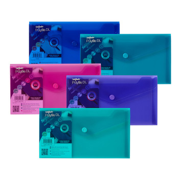 Snopake Polyfile Wallet File Polypropylene Dl Electra Assorted Colours Pack 5 10035