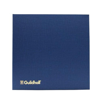 Guildhall Account Book Casebound 298X305mm 4 Debit 16 Credit Column 80 Pages Blu 51/4-16Z