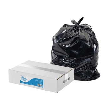 Purely Smile Extra Heavy Duty Refuse Sacks Black Pack 200 PS3002 PS3002