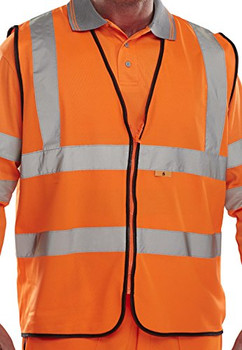 Beeswift Fire Retardant Hi-Vis Vest Orange Size XXL CFRWCORXXL