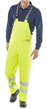 Beeswift Fire Retardant Anti-Static Bib Saturn Yellow Size 3XL CFRLR59SYXXXL