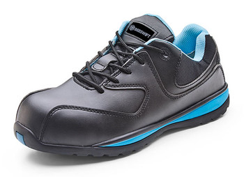 Beeswift Micro Fibre Ladies Trainer Shoe Black Size 5 CF86205