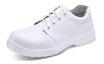 Beeswift Micro-Fibre Tie Shoe S2 White Size 3 CF82203