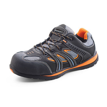 Beeswift Action Trainer Shoe Non Metallic Black/Orange Size 6.5 CF1906.5