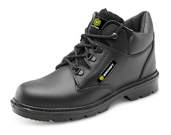 Beeswift Leather Mid Cut Midsole Boot Black Size 11 CF4BL11