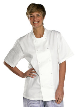 Beeswift Chefs Jacket Short Sleeve White Size M CCCJSSWM