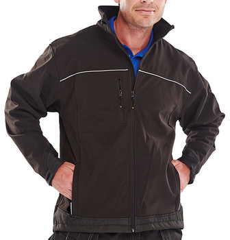 Beeswift Soft Shell Jacket Black Size 4XL SSJBL4XL
