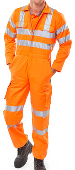 Beeswift Hi-Vis Railspec Coverall Orange Size 44T RSC44T