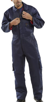 Beeswift Quilted Boilersuit Navy Blue Size 38 QBSN38