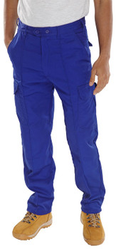 Beeswift Super Drivers Trousers Royal Blue Size 34 PCTHWR34