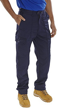 Beeswift Super Drivers Trousers Navy Blue Size 48T PCTHWN48T