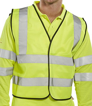 Beeswift Hi-Vis Vest Short Length Saturn Yellow Size XXL WCENGSHXXL