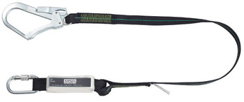 Msa 1.5M Energy Absorbing Webbing Lanyard Chrome Size 1.5M MSA10185611