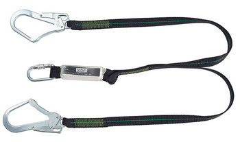 Msa 1.5M Webbing Twin Leg Lanyard Chrome Size 1.5M MSA10185612
