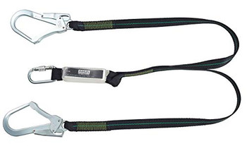 Msa 1.5M Webbing Twin Leg Lanyard Chrome Size 1.5M MSA10185612