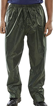 Beeswift Nylon Trousers Olive Green Size XL NBDTOXL