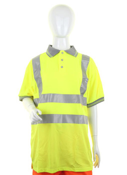 Beeswift Ladies Hi-Vis Short Sleeve Polo Shirt Saturn Yellow Size XXL LPK20SYXXL