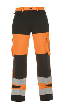 Hydrowear Hertford Hi-Vis Two Tone Trousers Orange / Black Size 42 HYD044474ORBL42