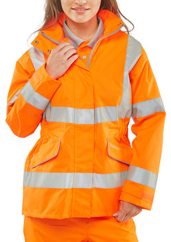 Beeswift Ladies Hi-Vis Executive Jacket Orange Size XXL LBD35ORXXL