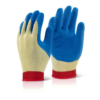 Beeswift Reinforced Latex Gloves Blue Size L KLGL