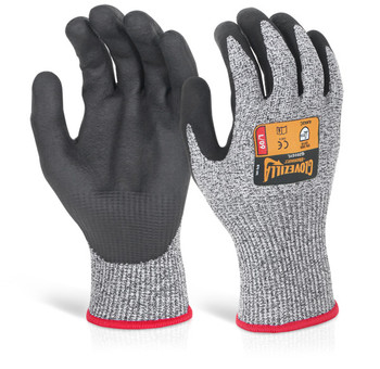 Beeswift Glovezilla Nitrile m Coated Gloves Grey Size S GZ01GYS