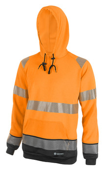 Beeswift Deltic Hi-Vis Two-Tone Hoodie Orange / Black Size L HVTT025ORBLL