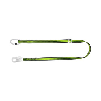 Kratos 2Mtr Adjustable Webbing Lanyard Black/Green Size 2M HSFA4090120