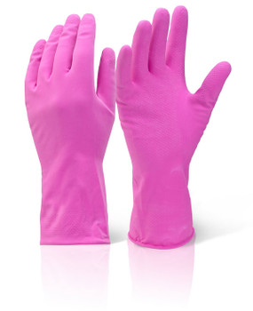 Beeswift Household Medium Weight Gloves Pink Size M HHMWPM