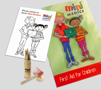 Mini Medics First Aid for Children Pack With Coloured Pencils White CM1323