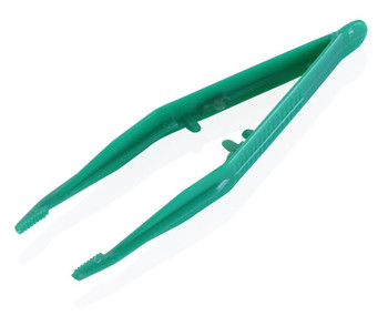 Click Medical Tweezers Plastic Pack Of 10 Green CM0467