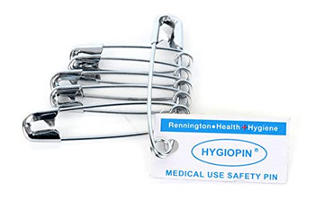 Hygiopin Safety Pins Pack Of 12 Chrome CM0470