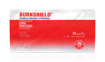 Burnshield Sterile Trauma Hydrogel Limb Dressing 50Mm X 1M White/Red Size 50MM X CM2332
