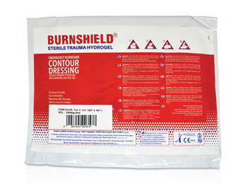 Burnshield Sterile Trauma Hydrogel Contour Burn Dressing 1M X 2M White/Red Size CM2337
