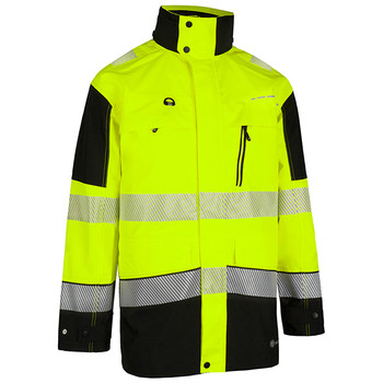 Beeswift Deltic Hi-Vis Two-Tone Ripstop Breathable Waterproof Jacket Yellow XL BSDJTTSYNXL