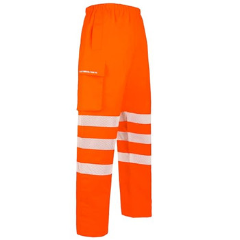 Beeswift Deltic Hi-Vis Ripstop Breathable Waterproof Rail Overtrouser Orange 4XL BSDTOR4XL