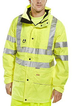 Beeswift Carnoustie Hi-Vis Jacket Saturn Yellow Size S CARSYS