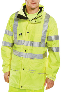 Beeswift Carnoustie Hi-Vis Jacket Saturn Yellow Size XL CARSYXL