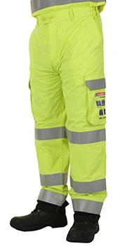 Beeswift Arc Compliant Hi-Vis Trousers Saturn Yellow / Navy Size 42 CARC5SYN42