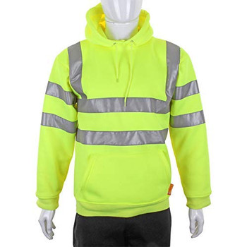 Beeswift Essential Pull-Over Hi-Vis Hoodie Saturn Yellow Size 4XL BSSSH25SY4XL