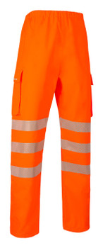 Beeswift Deltic Hi-Vis Ripstop Breathable Waterproof Rail Overtrouser Orange S BSDTORS