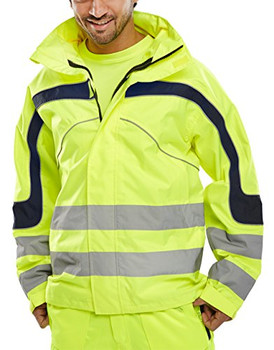 Beeswift Eton Hi-Vis Breathable Jacket Saturn Yellow Size XXXL ET45SYXXXL