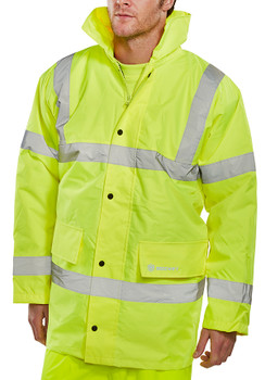 Beeswift Constructor Hi-Vis Jacket Saturn Yellow Size 6XL CTJENGSY6XL