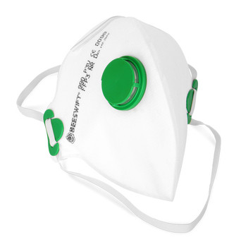 Beeswift Fold Flat P3 Valved Mask White 3FF3V