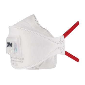 3M 9332+Gen3 Aura Ffp3v Mask White Size 496X288X438MM 3M9332PLUSGEN3