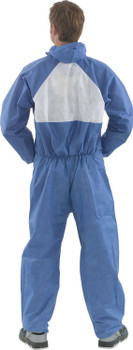 3M 4530 Flame Spread Retardant Sr Disposable Coverall Blue/White Size M 4530M