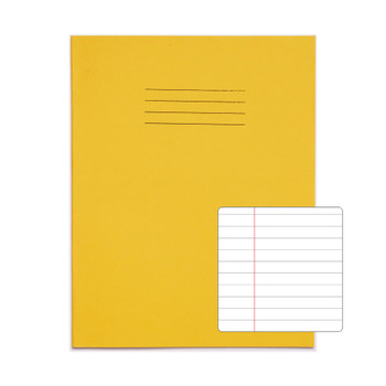 Rhino 9 X 7 Exercise Book 80 Page Ruled F8m Yellow Pack 100 - VEX554-148-6 VEX554-148-6