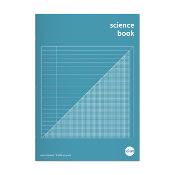 Rhino A4 Science Book 64 Page Page Feint Ruled 8Mm With Margin With 1:5:10 Graph SDSC1BU-2