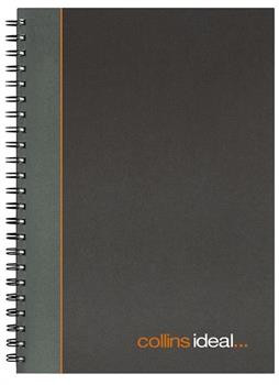 Collins Ideal Manuscript Book Wirebound A4 Ruled 192 Pages Black 6428W 810078